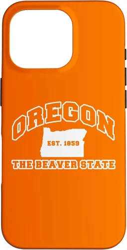 Vista 20 de iPhone 16 Oregon Souvenir Vacation Est 1859 The Beaver State Adults Case