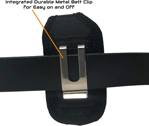 Vista 3 de Agoz JitterBug - Funda para teléfono, funda vertical con clip para cinturón, funda resistente con clip de metal, trabillas para cinturón