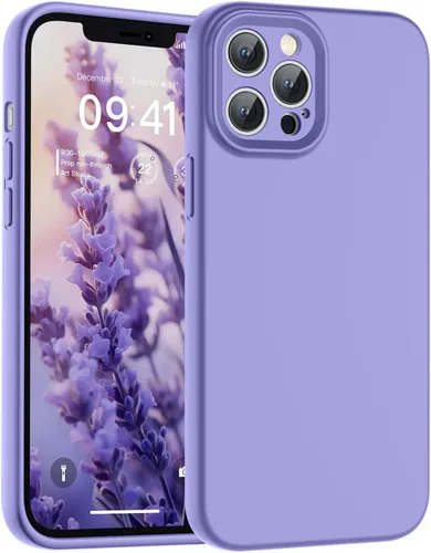 Vista 28 de SUPFINE - Funda diseñada para iPhone 12, silicona líquida premium con [forro de microfibra suave antiarañazos][protección de cámara mejorada], funda
