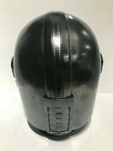 Vista 6 de Hermoso paquete combinado de casco de la serie Mandalorian negro y plateado para festivales de Halloween