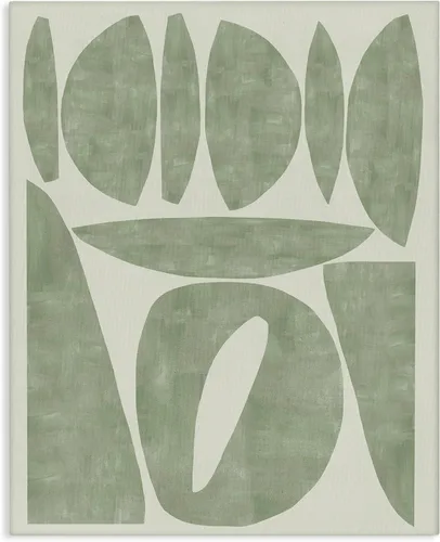 Vista 10 de Stupell Industries Placa de pared con formas verdes modernas de Flora Kouta