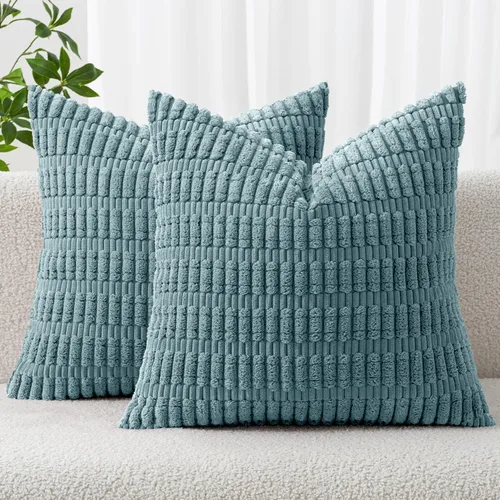 Vista 57 de MIULEE - Paquete de 2 fundas de cojín decorativas de corduroy, modernas y boho, suaves, con rayas, decoración del hogar, sofá, sala de estar, sillón