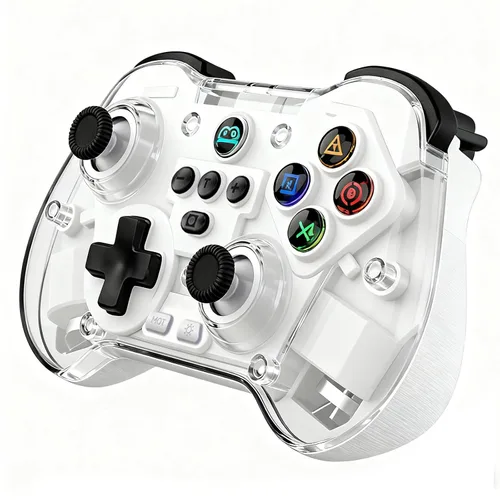 Vista 6 de Koiiko Wireless Gaming Controller for ipad/iphone Android/PC/Switch/Streaming on Xbox/PS4/PS3, Bluetooth, Pocket Size, 7-Colors LED, Hall Effect