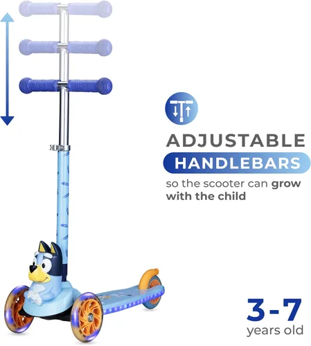 Vista 6 de Kick Scooter for Kids, 3 Wheel Self Balancing, Light Up LED Wheels