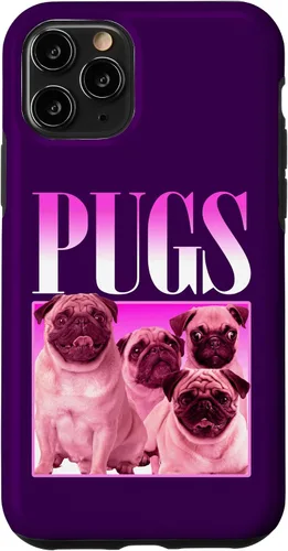 Vista 29 de iPhone 16 Pugs Bootleg Rap Lindo Pug Dog Pet Owners Retro 90's Poster Case