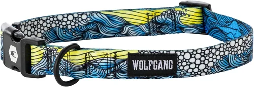 Vista 27 de Wolfgang - Collar de perro resistente y ajustable con hebilla de nailon de liberación rápida para caminar y entrenar, estampado BrookTrout, talla S