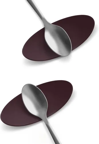 Vista 14 de Carrotez Soporte para cuchara de café de silicona, 2 piezas (0.2 x 1.6 x 3.74 pulgadas), soporte para cuchara flexible en forma de almendra