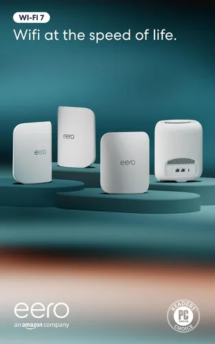 Vista 11 de Presentamos el router Wi-Fi 7 triple banda Amazon eero Pro 7 (modelo más reciente): Compatible con planes de internet de hasta 5 Gbps, cobertura