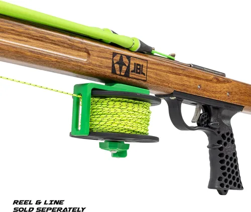 Vista 7 de JBL Fusil submarino Woody Elite Performance para pesca submarina, apnea, buceo, pesca, buceo, barril de caoba, eje de acero inoxidable, bozal