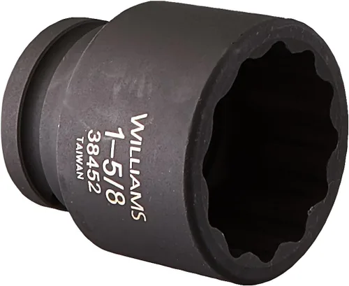 Vista 8 de Williams 38432 3/4 pulgadas Drive 1 pulgada estándar de impacto zócalo, 12 puntos