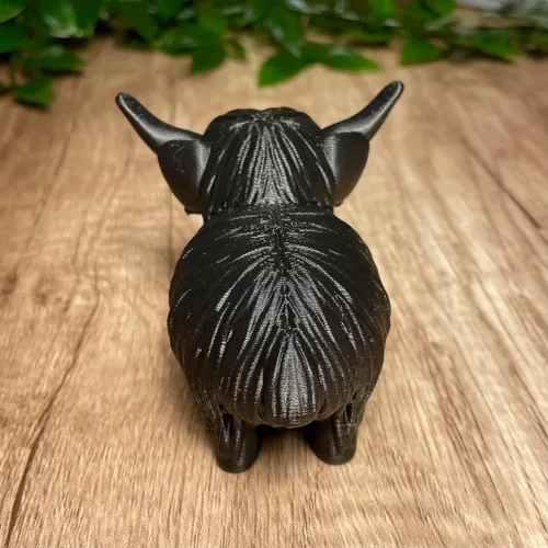 Vista 6 de Sands3D - Figura de vaca de las tierras altas, decoración, regalo de montañés, regalos de baño impresos, guardería, cosas de bebé, decoraciones