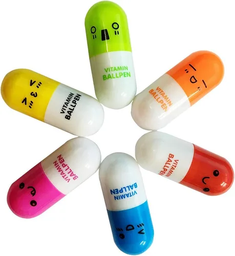 Vista 6 de 4 bolígrafos de jeringa + 6 bolígrafos de píldora + 10 bolígrafos con diseño de hueso, regalos de enfermera con temática médica y juego