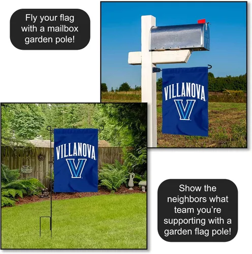 Vista 4 de College Flags & Banners Co. Villanova - Bandera de jardín y pancarta para patio