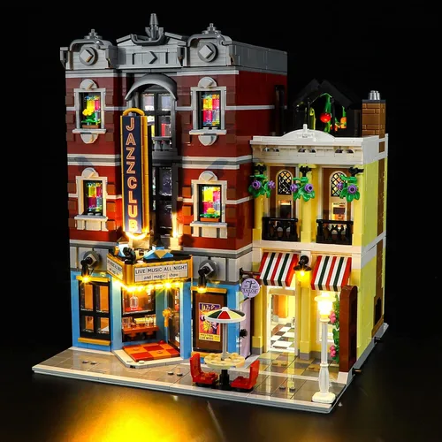 Vista 6 de ManKiaPro Kit de iluminación de luz LED para Lego 10312 Jazz Club Modelo de bloques de construcción (solo luces, sin juego de Lego)