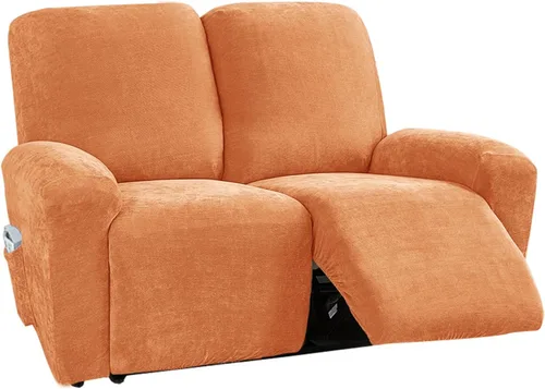 Vista 10 de vctops 4 fundas elásticas de felpilla de lujo para sillas reclinables, protector suave de muebles con parte inferior elástica para niños, gatos, Azul