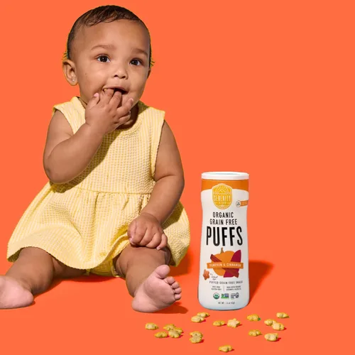 Vista 6 de Serenity Kids - Hojaldritos sin granos y seguros para alérgenos para niños y bebés de más de 6 meses - Sin granos, gluten, nueces, arroz - Vegetales