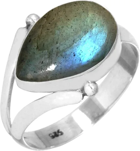 Vista 8 de Lapislázuli, cornalina, cristal, granate, pera, anillo hecho a mano de plata de ley 925, joyería de piedras naturales boho para mujer Cuarzo granate.