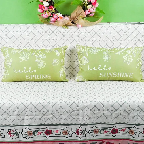 Vista 2 de ONWAY Juego de 2 fundas de almohada de primavera de 12 x 20 pulgadas, decoración floral de Hello Spring, para exteriores, patio, funda de cojín