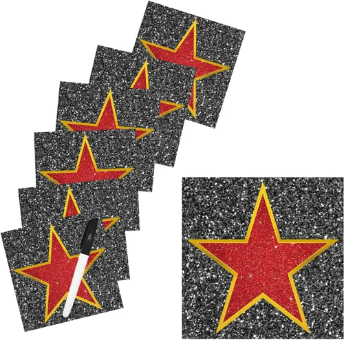 Vista 9 de Starboling 90 piezas de cartón de estrella de cine, 3 estilos de alfombra roja, recortes nocturnos para tablón de anuncios, decoración de fiesta