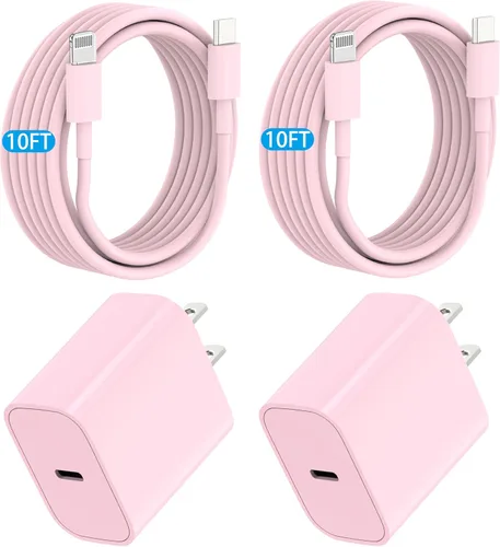 Vista 11 de Cargador para iPhone de carga rápida [certificado MFi] USB C con 2 cables USB C a Lightning de 6 pies, compatible con iPhone 14/14 Pro Max/13/13 Pro