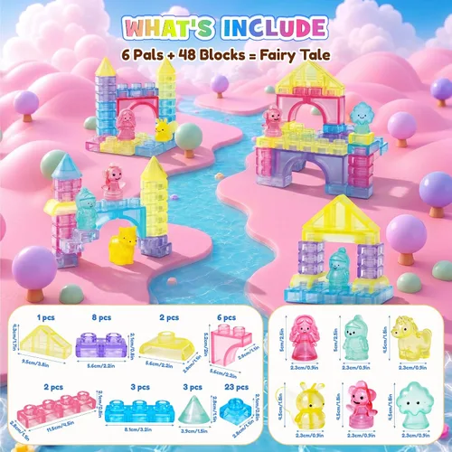Vista 2 de JOY SPOT! 54 bloques de construcción suaves para niños pequeños, bloques