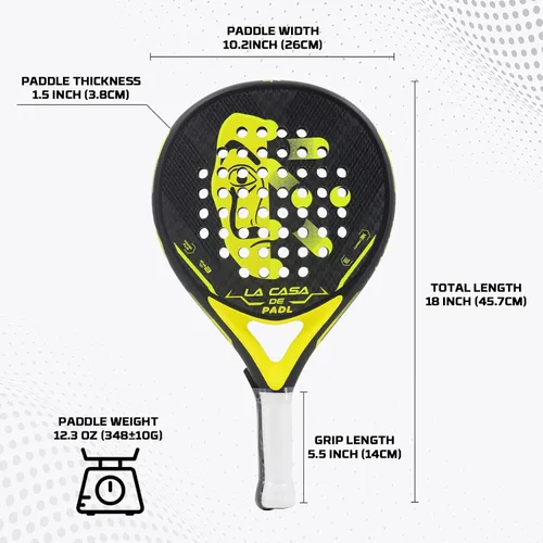Vista 4 de Raquetas de Padel Palas de Padel Raqueta de Tenis Fibra de Carbono para Padel