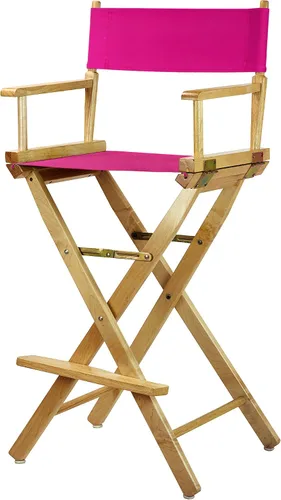 Vista 130 de Casual Home - Silla de director de 18 in, marco negro, lona negra, altura clásica Marco negro - Madera maciza