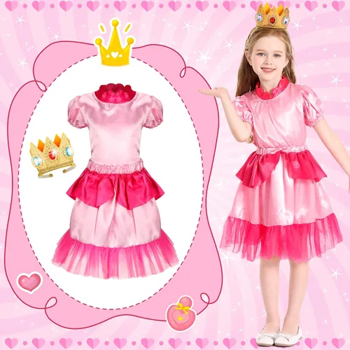 Vista 3 de Chillife Princess Dresses for Girls,Kids Dress Up Clothes Costume Set Princess Toys Gift Girl for Little Girls Ages 3-6yrs