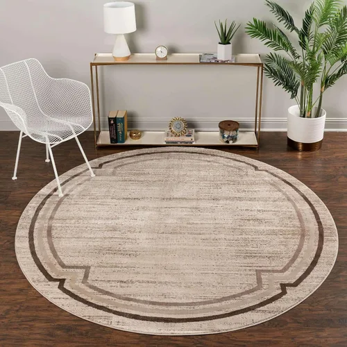 Vista 19 de Unique Loom Oasis Collection - Alfombra de área - Fuente (2 pies x 3 pies, rectangular, gris/marfil)