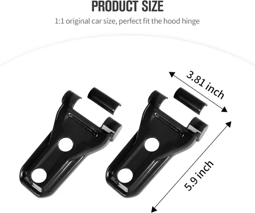 Vista 7 de JeCar Cubiertas de bisagra de capó, accesorios exteriores compatibles con Jeep Wrangler JL JLU 2018-2023, color negro
