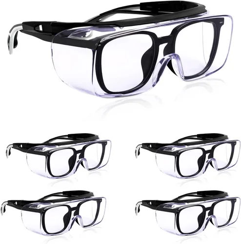 Vista 9 de MORK&SUKY Gafas de seguridad que se ajustan a los anteojos recetados, certificado ANSI Z87, protección ocular antivaho para hombres y mujeres.