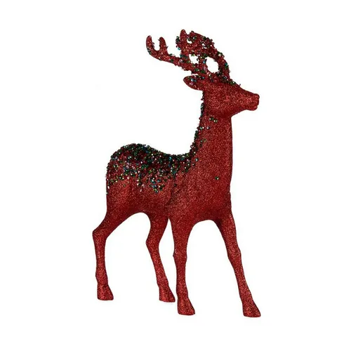 Vista 2 de Reno de Navidad Krist+ Azul Rojo Fucsia Reno 15 x 45 x 30 cm