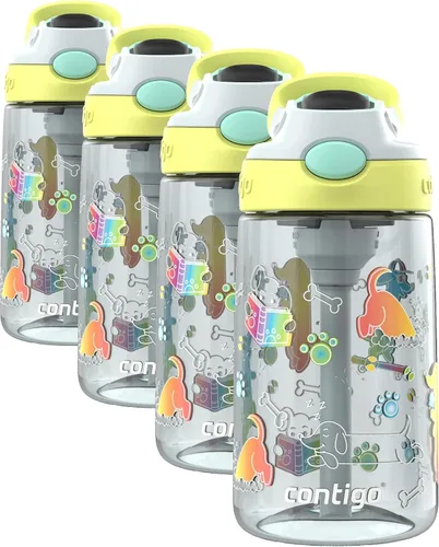 Vista 41 de Contigo Aubrey - Botella de agua para niños, paquete de 2, 20 onzas, azalea/jade y frambuesa azul. Azalea, tapa a prueba de derrames, apta