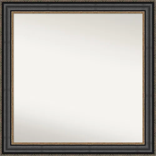 Vista 225 de Amanti Art Espejo personalizado, espejo de baño negro puente, espejo de pared o espejo de tocador de baño sobre el fregadero (26 x 26 pulgadas)