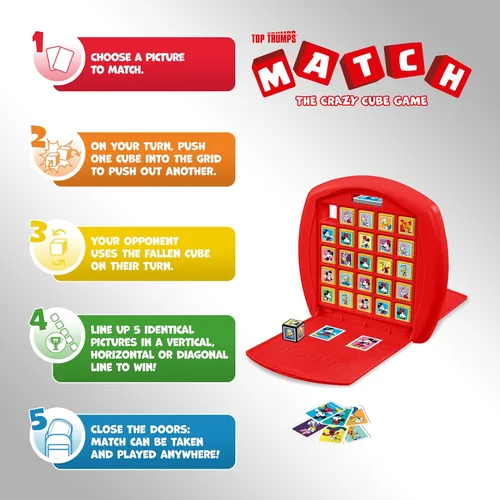 Vista 2 de Top Trumps Match Game Mickey Mouse - Juegos de mesa familiares para niños y adultos - Juego de juego y juego de memoria - Divertidos