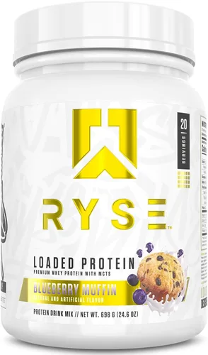 Vista 11 de RYSE Proteína en Polvo Cargada - Jet-Puffed Pastel de Cumpleaños - 25g Aislado y Concentrado de Proteína de Suero con Fibra Prebiótica y MCTs - Bajo