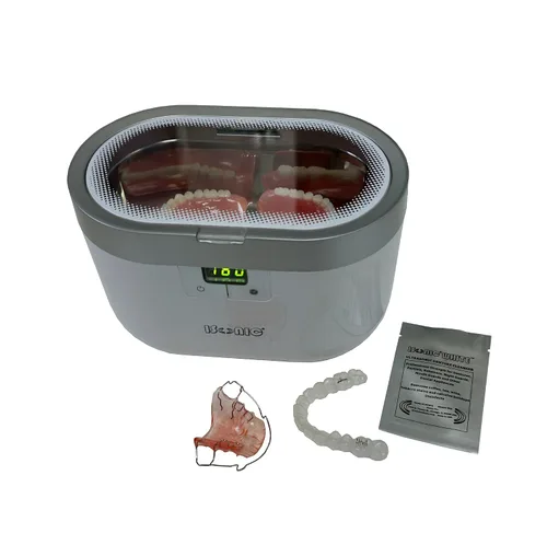 Vista 3 de iSonic F3900 Limpiador ultrasónico para dentadura/alineador/retenedor para todos los aparatos de apnea, dentales y del sueño.