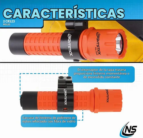Vista 4 de Nightstick FDL-300R-K01, luz táctica para incendios con soporte de casco multiángulo