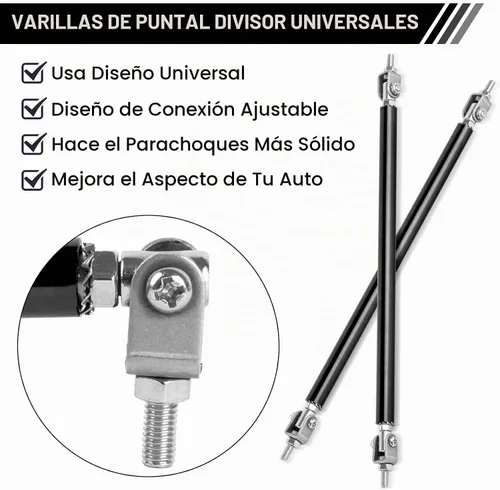 Vista 4 de Varillas de soporte divisoras, varillas de puntal divisor universal de 7.87 pulgadas, barra de puntal de labio frontal ajustable, 2 piezas, difusor