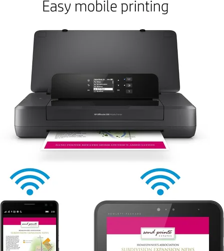 Vista 6 de Impresora móvil HP Officejet 200 con paquete de tinta XL, Negro