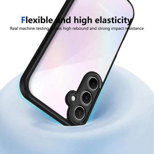 Vista 130 de Funda magnética transparente compatible con Xiaomi 17T, color negro 2 en 1 PC + TPU cubierta de teléfono a prueba de golpes, carcasa protectora