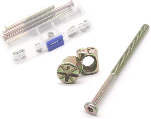 Vista 9 de Kit de tornillos para cama de bebé, 114 piezas [14 tamaños] M6 hexagonal, tuercas de barril surtido, kit surtido para sillas de cuna, cama de cuna