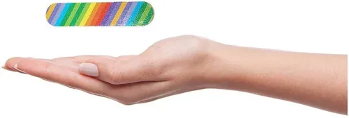 Vista 3 de (1 docena) Coloridas limas de uñas femeninas mini Emery Board
