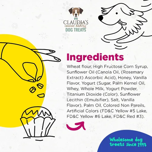 Vista 4 de Claudia's Canine Bakery Pink Passion Surtido de galletas gourmet para perros, 7 onzas