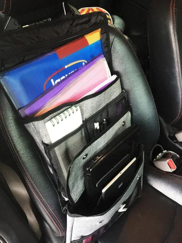 Vista 4 de Asiento delantero - Organizador de asiento de pasajero por PF™, se convierte en una bolsa, mantén todo en tus autos, furgonetas, camiones organizados