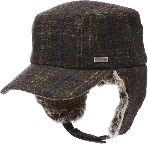 Vista 10 de Jeff & Aimy Gorra de béisbol unisex de invierno con orejeras trampero de caza, sombrero de esquí, 21.3-24.4 in