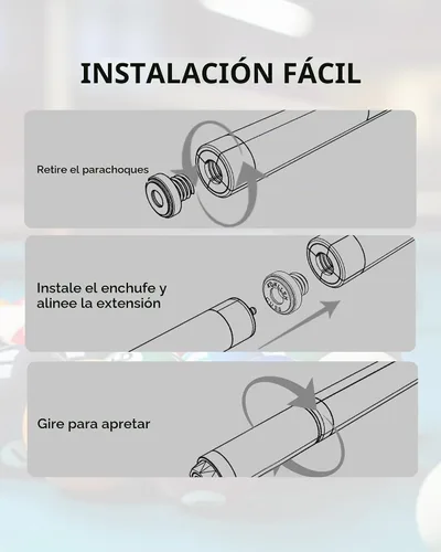 Vista 2 de KONLLEN Extensión original de 8" de fibra de carbono para taco de piscina