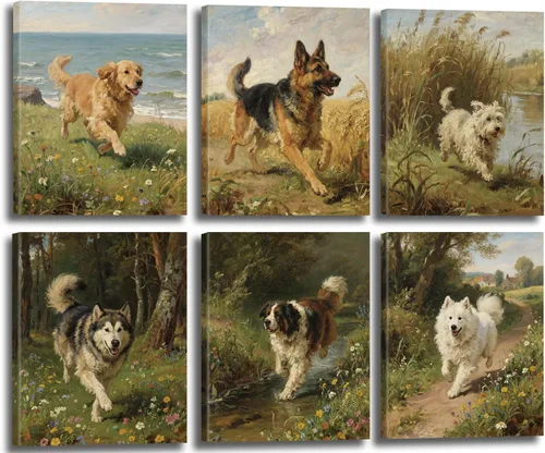 Vista 12 de TANXM 4 piezas de arte de pared de bosque a cuadros rojos y negros, impresiones de citas de aventuras salvajes con ciervo, oso lobo, decoración