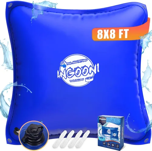 Vista 11 de Angooni Almohada de piscina resistente de 4 x 4 pies, PVC de 0.02 in