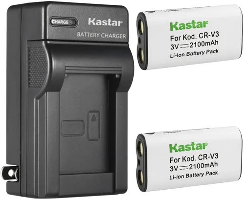 Vista 5 de Kastar Cargador de batería de pared de CA CR-V3 para Kodak DX6340, DX6440, CD33, Z650 Zoom, Z663 Zoom, Z700, Z710, Z740, Z885, Z1275, CR-V3, CR-V3P